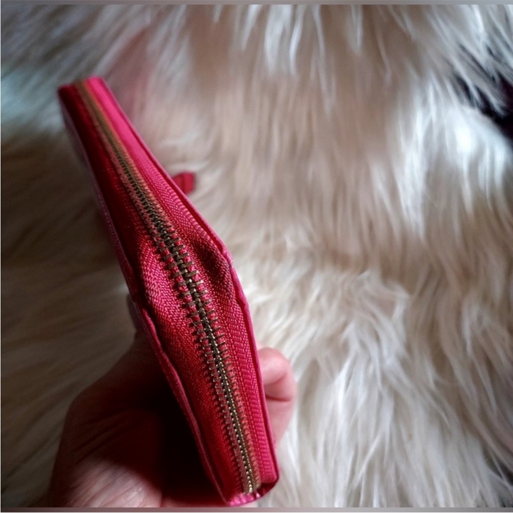 Coach Vintage Polka Dot Patent Leather Trim Wallet, Rare - Picture 8 of 12